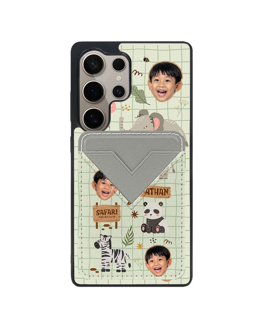 Android Avant Wallet Case - Face Grid Safari 2.0