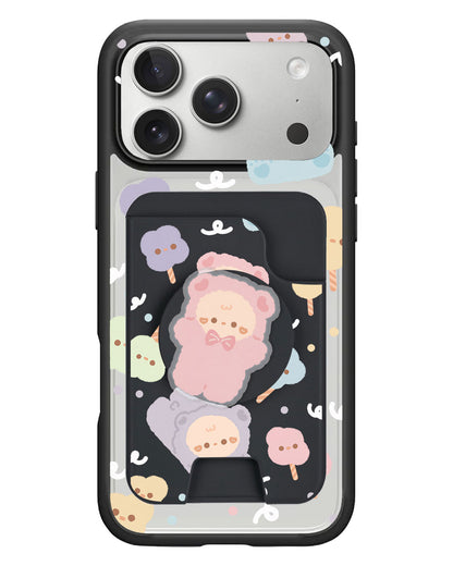 iPhone Magpop Wallet - Cotton Teddy