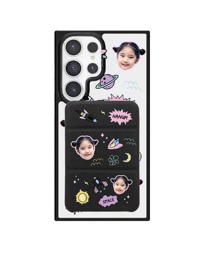Android Magnetic Trifold Wallet Case - Face Grid Space