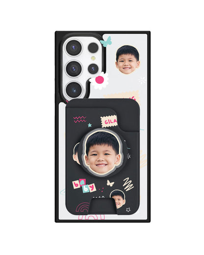 Android Magpop Wallet - Face Grid Abstract