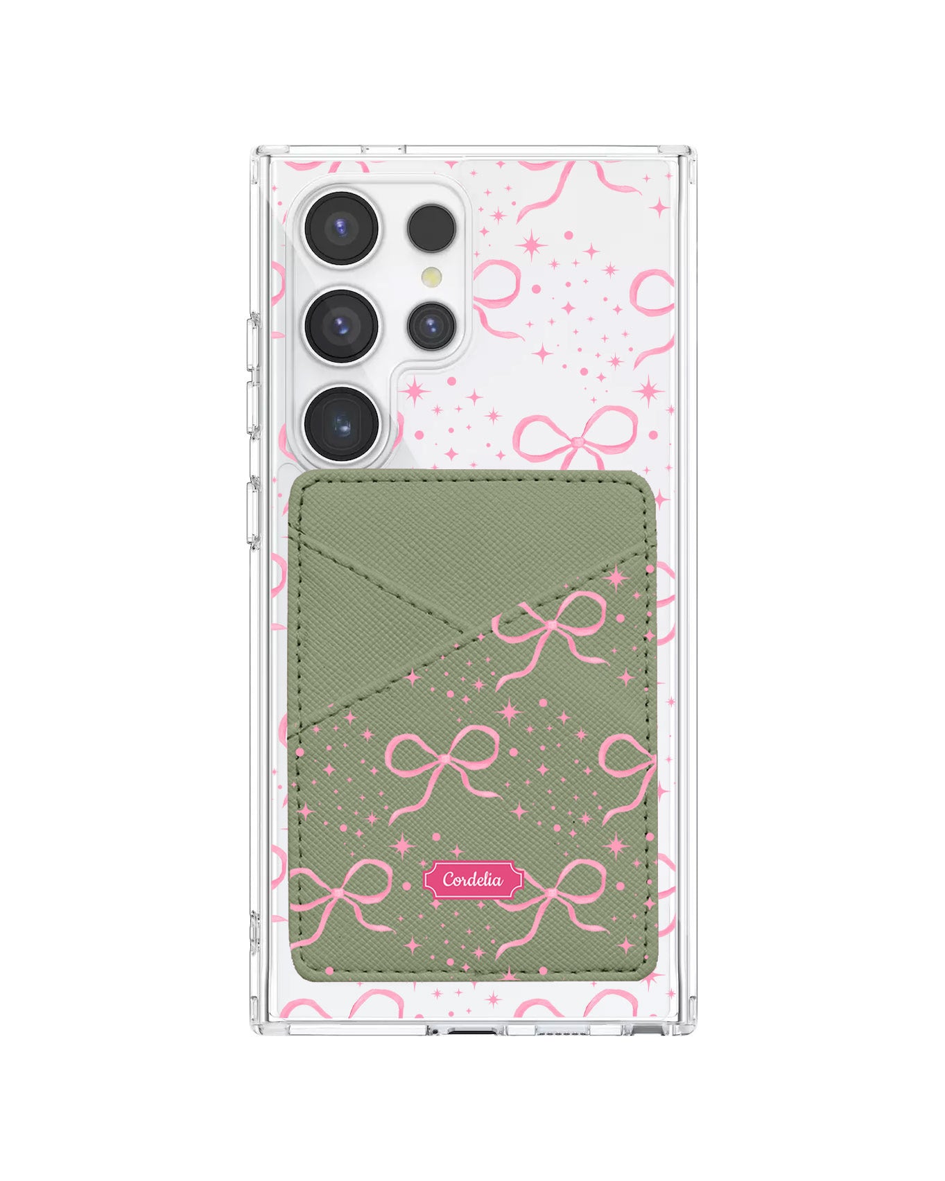 Android Phone Wallet Case - Coquette Glittery Bow