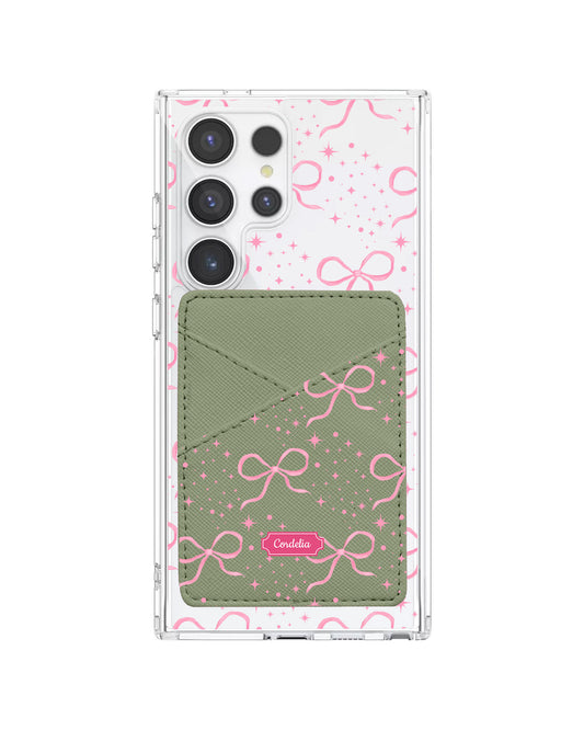 Android Phone Wallet Case - Coquette Glittery Bow