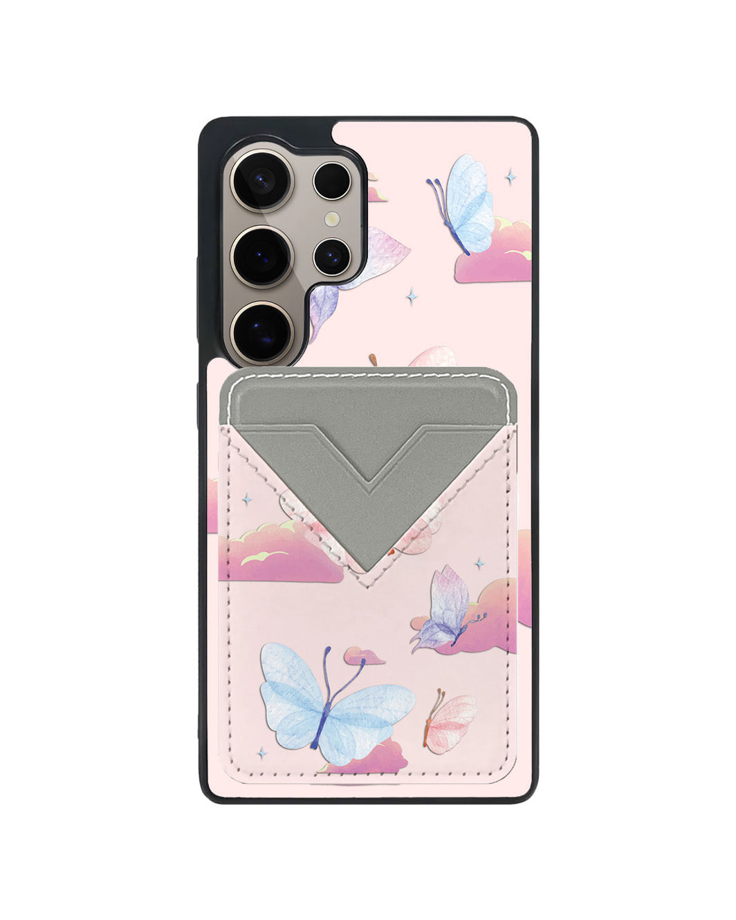 Android Avant Wallet Case - Butterfly & Clouds