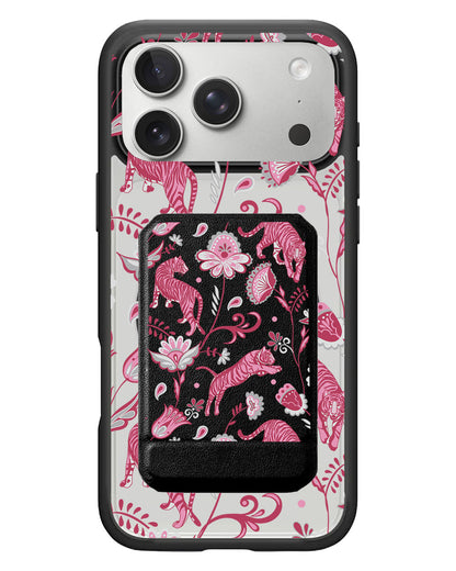 iPhone Magnetic Multifold Wallet - Tiger & Floral 7.0