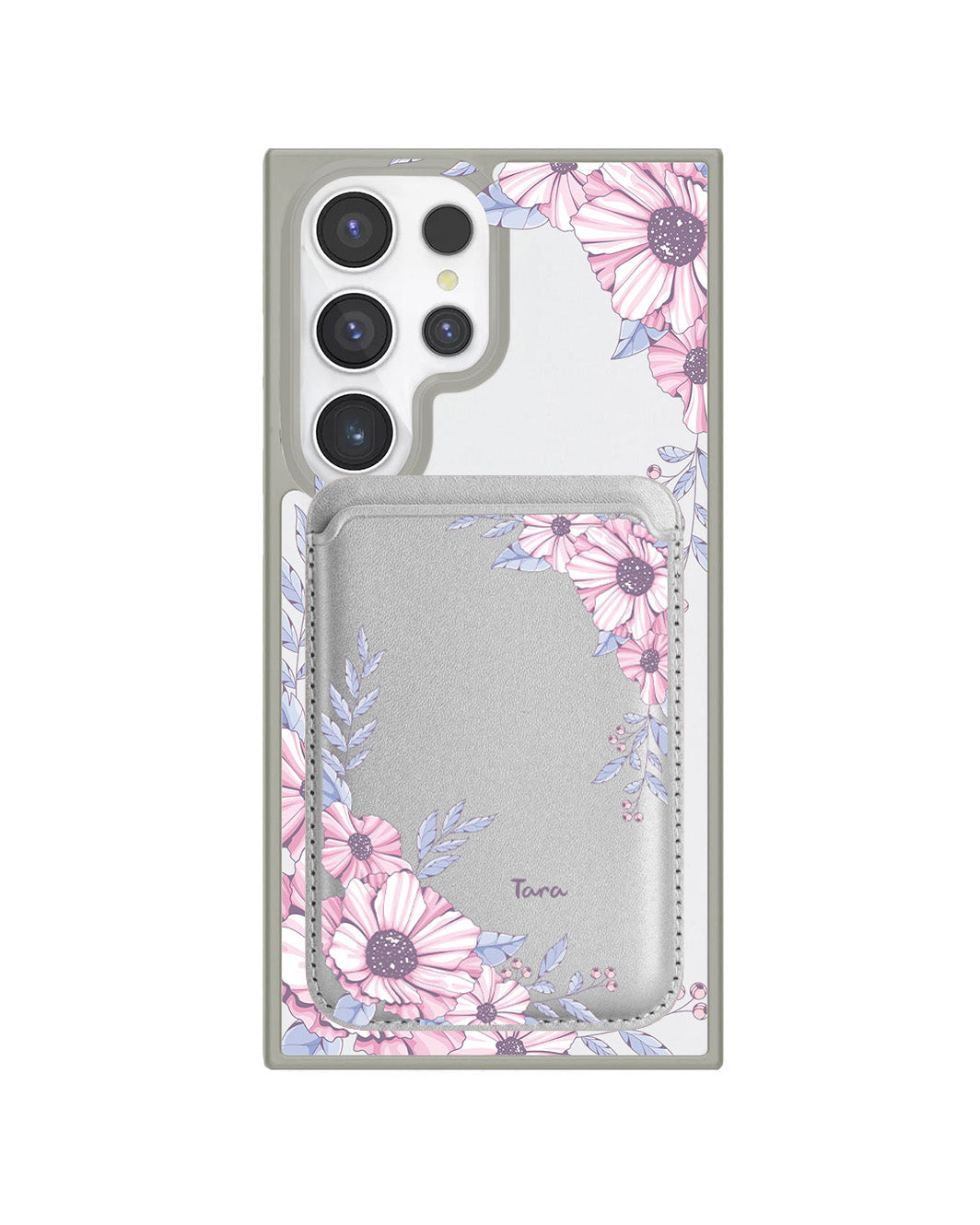 Android Magnetic Wallet Case - Pink Blossom