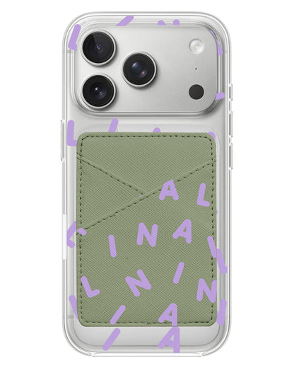 iPhone Phone Wallet Case - Monogram 2.0 Ungu
