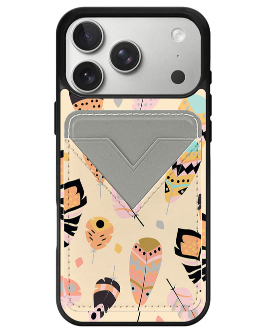 iPhone Avant Wallet Case - Feathers