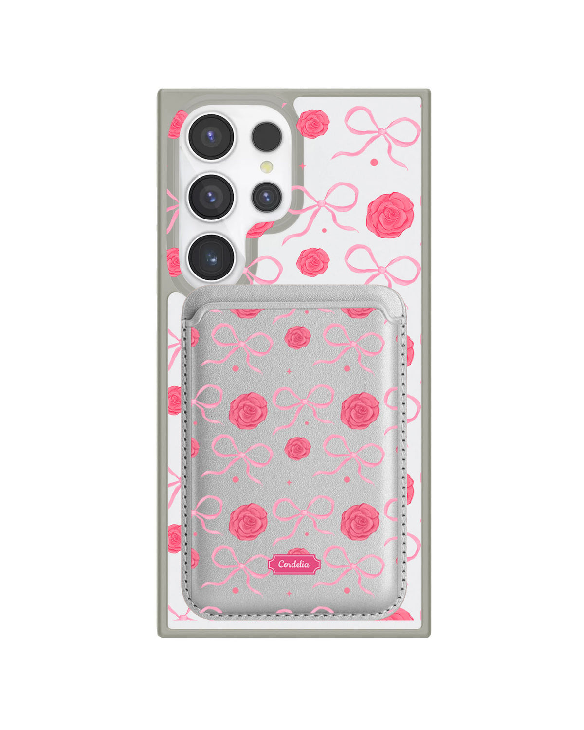 Android Magnetic Wallet Case - Coquette Rose