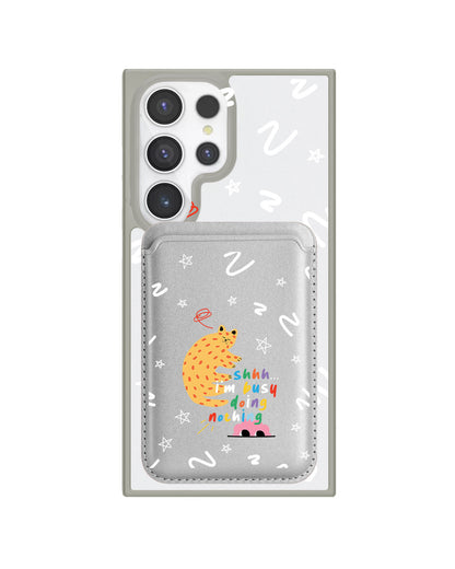 Android Magnetic Wallet Case - Busy Doing Nothing
