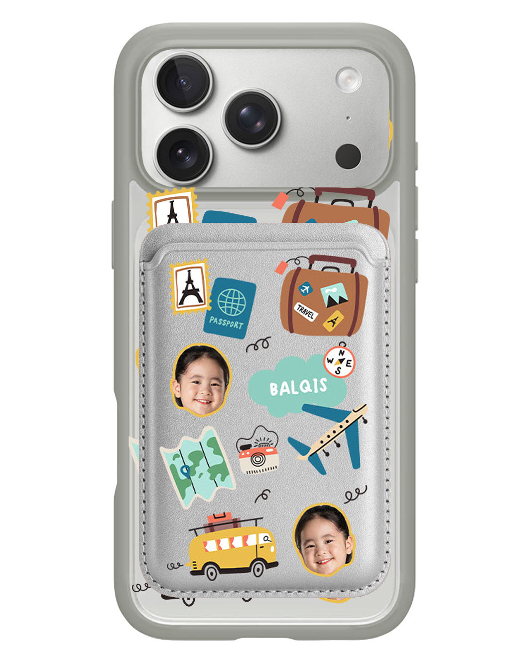 iPhone Magnetic Wallet Case - Face Grid Travel