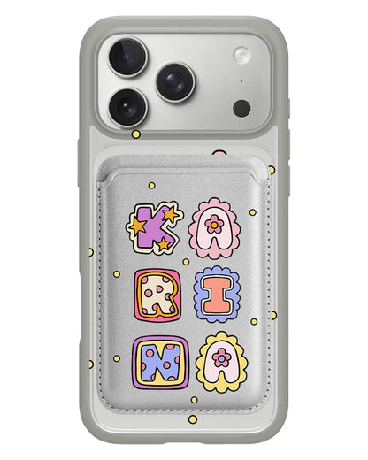 iPhone Magnetic Wallet Case - Adorable Monogram 2.0