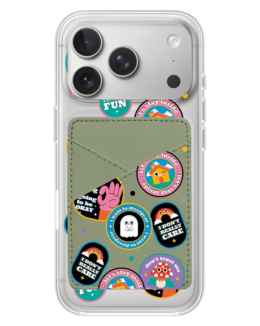 iPhone Phone Wallet Case - Monster Sticker Pack