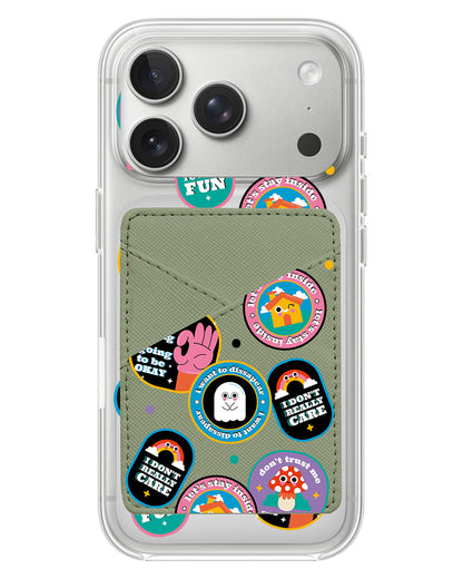 iPhone Phone Wallet Case - Monster Sticker Pack