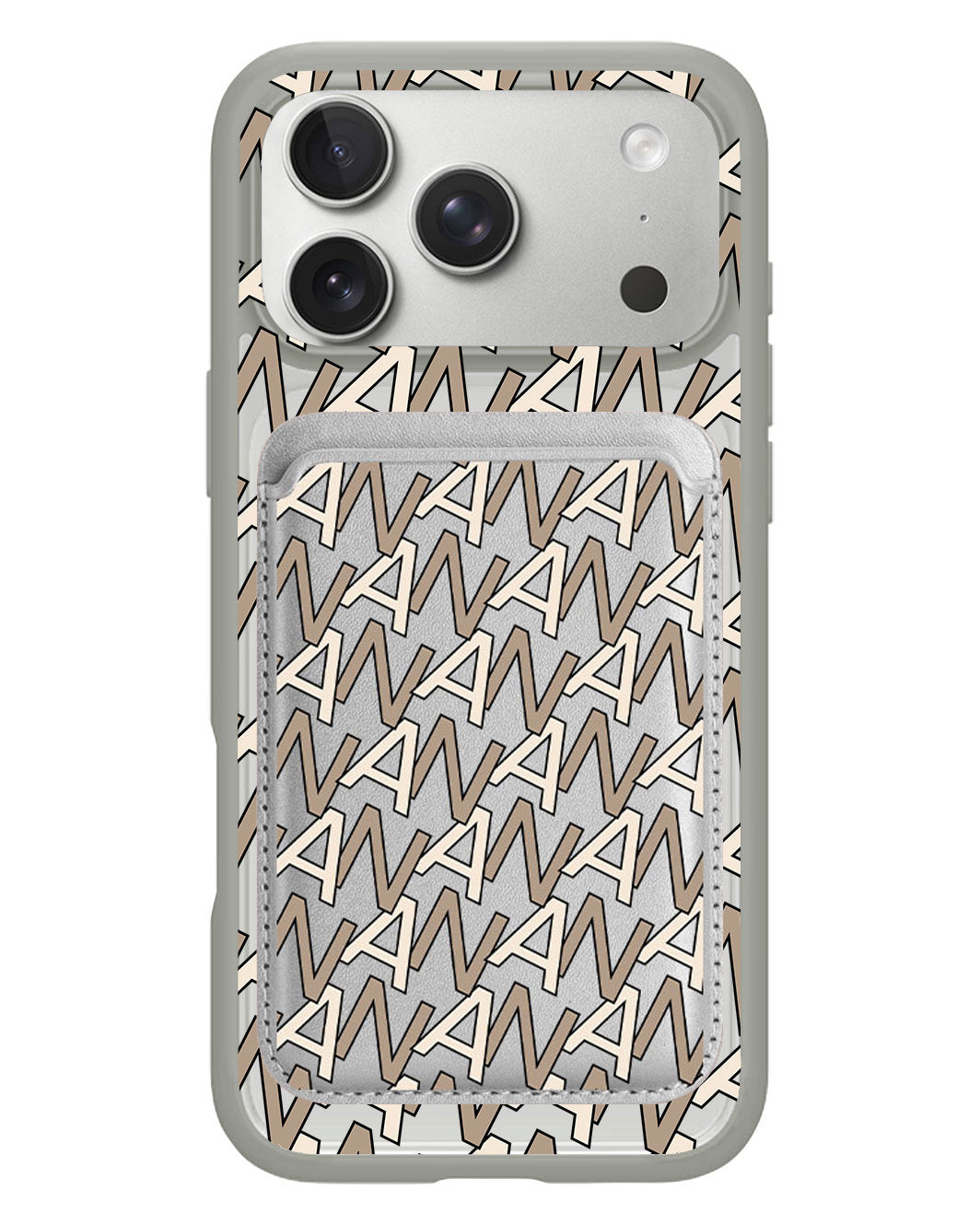 iPhone Magnetic Wallet Case - Initial Monogram 4.0