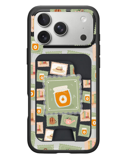 iPhone Magpop Wallet - Cottagecore Stamps