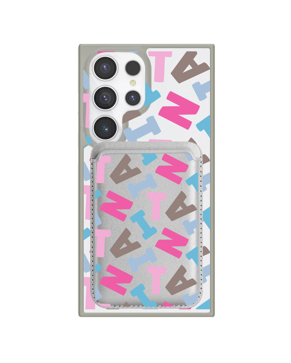 Android Magnetic Wallet Case - Scattered Monogram 2.0