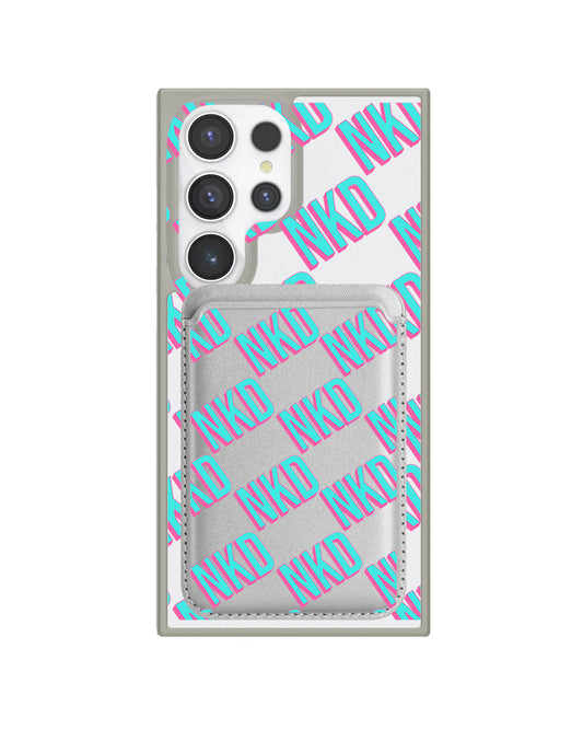 Android Magnetic Wallet Case - Diagonal Initial Monogram 4.0