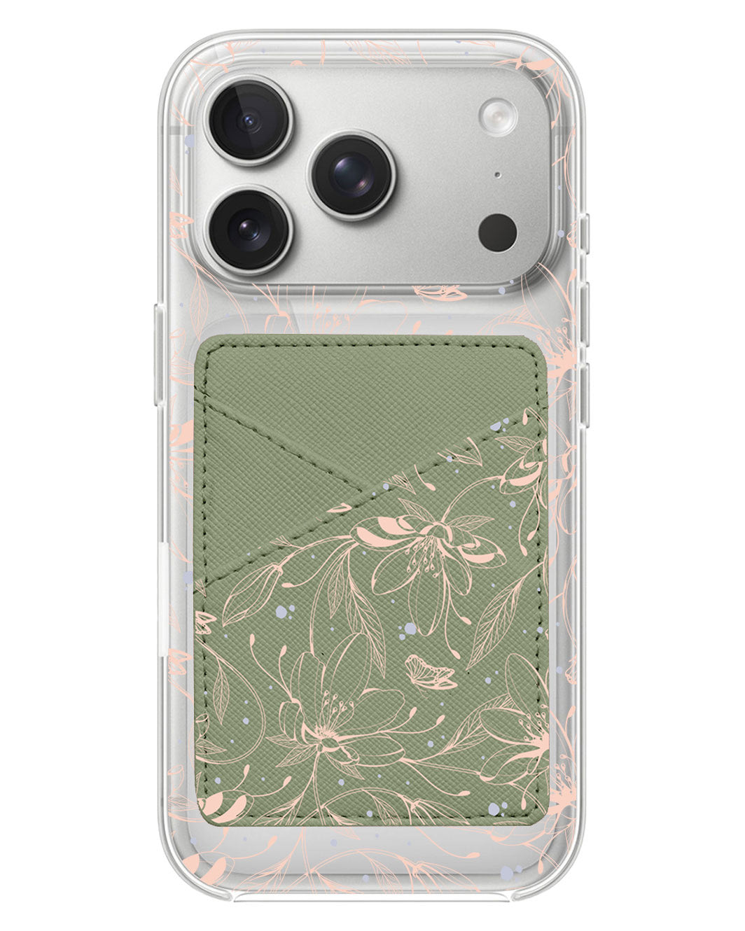 iPhone Phone Wallet Case - Sketchy Flower & Butterfly 1.0