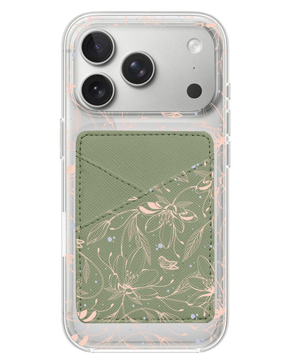 iPhone Phone Wallet Case - Sketchy Flower & Butterfly 1.0