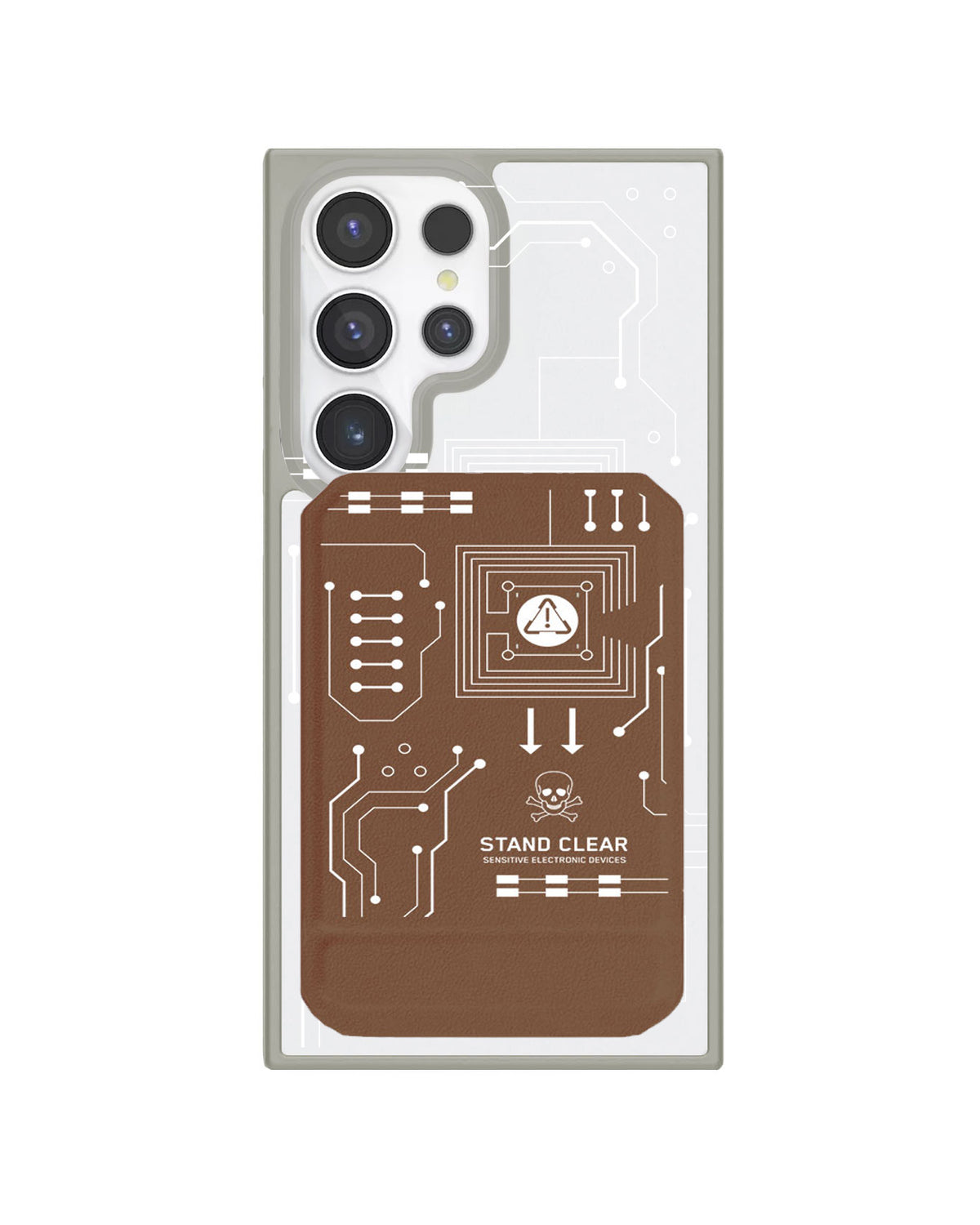 Android Magnetic Multifold Wallet - Circuit White