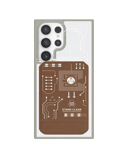 Android Magnetic Multifold Wallet - Circuit White