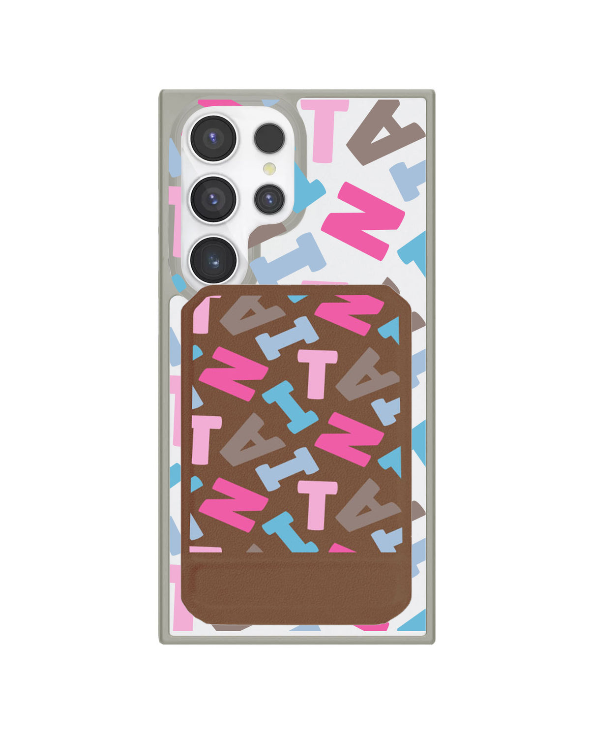 Android Magnetic Multifold Wallet - Scattered Monogram 2.0