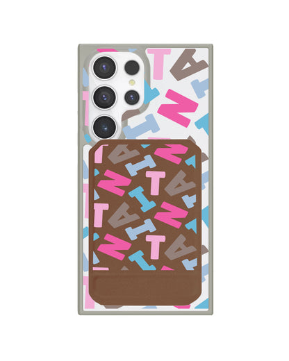 Android Magnetic Multifold Wallet - Scattered Monogram 2.0