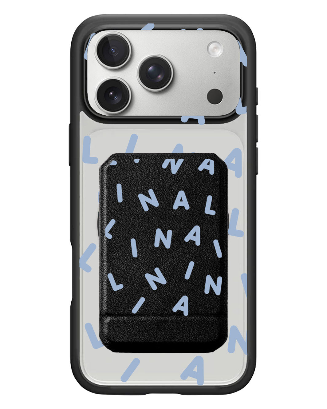 iPhone Magnetic Multifold Wallet - CUSTOM MONOGRAM 2.0 Blue