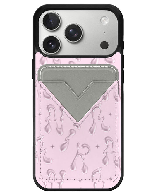 iPhone Avant Wallet Case - Pink Chrome Monogram 2.0