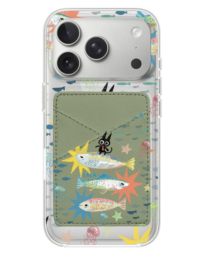 iPhone Phone Wallet Case - The Fish Surfer