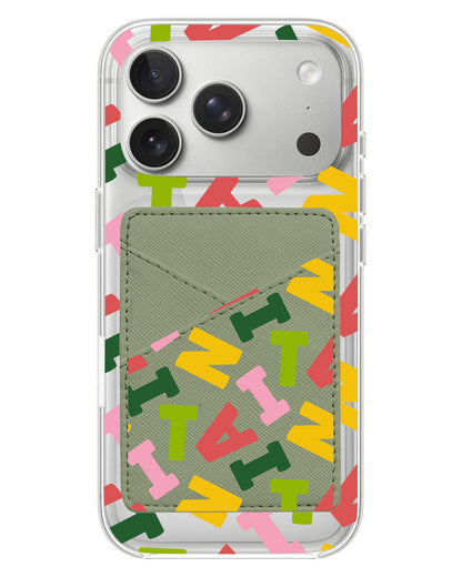 iPhone Phone Wallet Case - Scattered Monogram 3.0