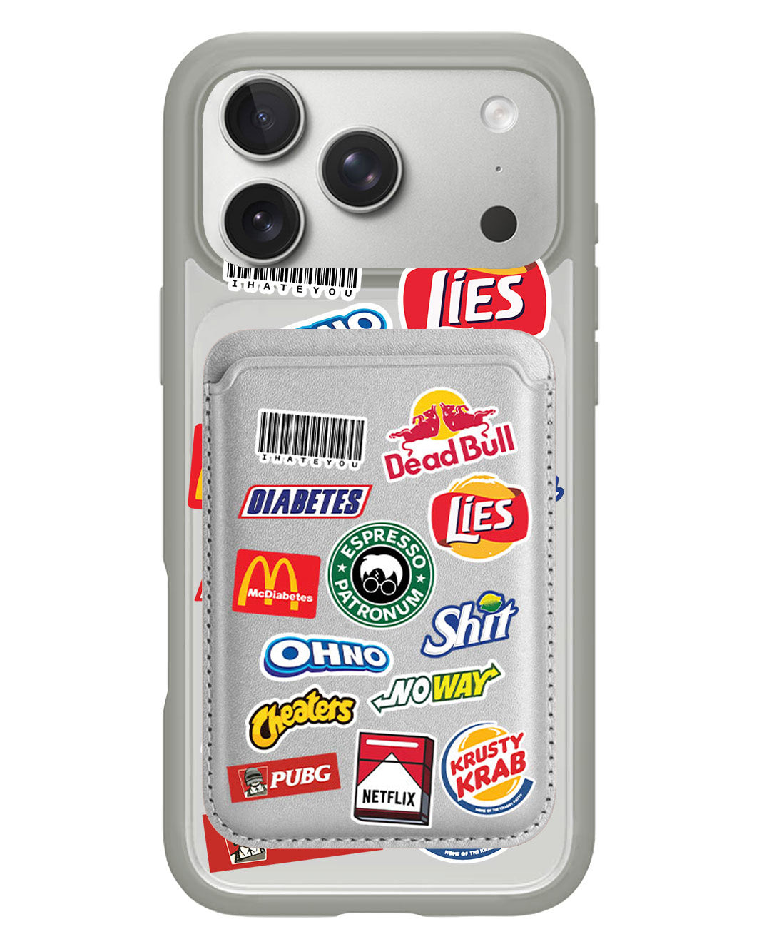iPhone Magnetic Wallet Case - Food Parody