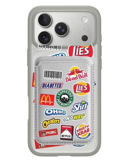 iPhone Magnetic Wallet Case - Food Parody