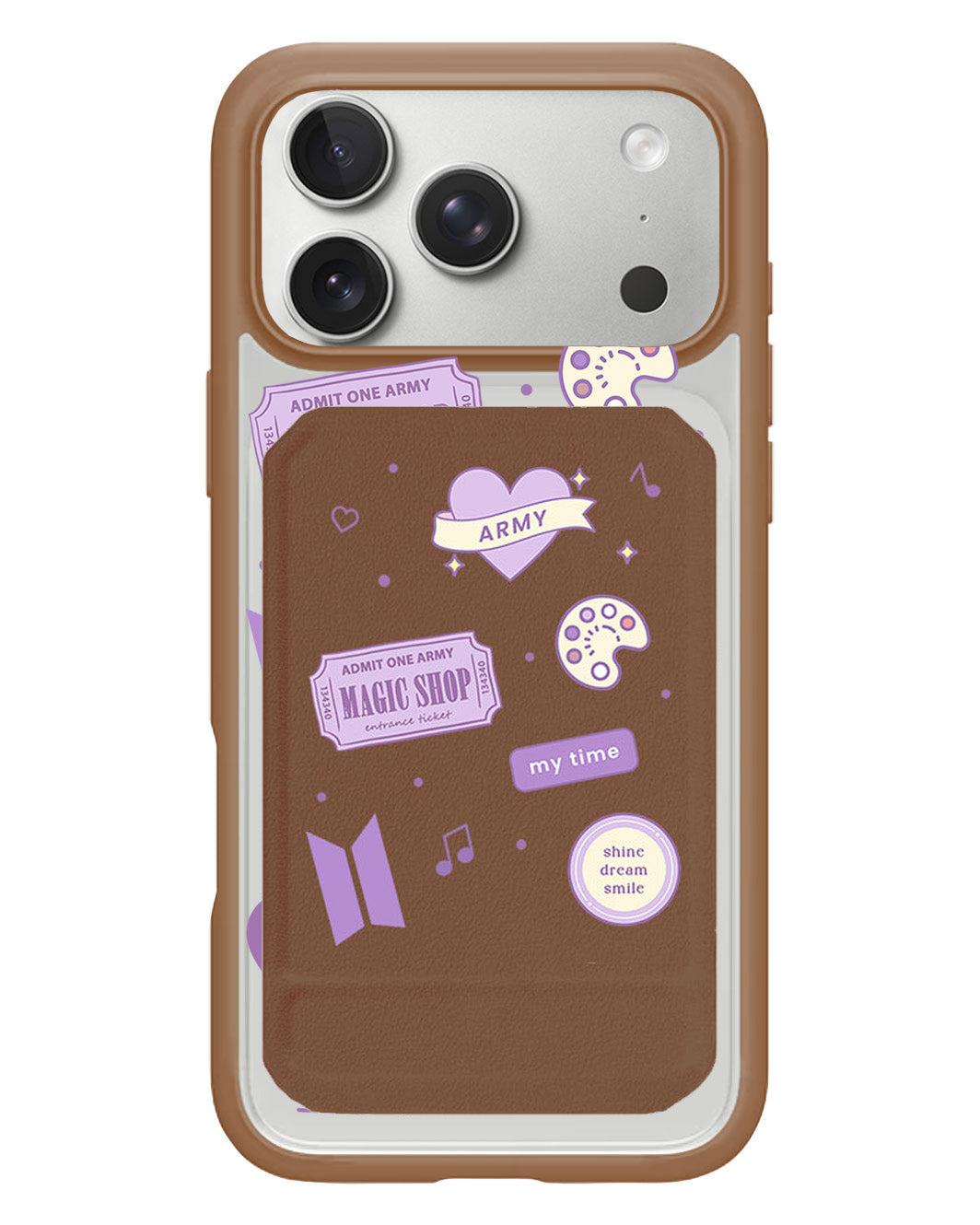 iPhone Magnetic Multifold Wallet - BTS Sticker Pack