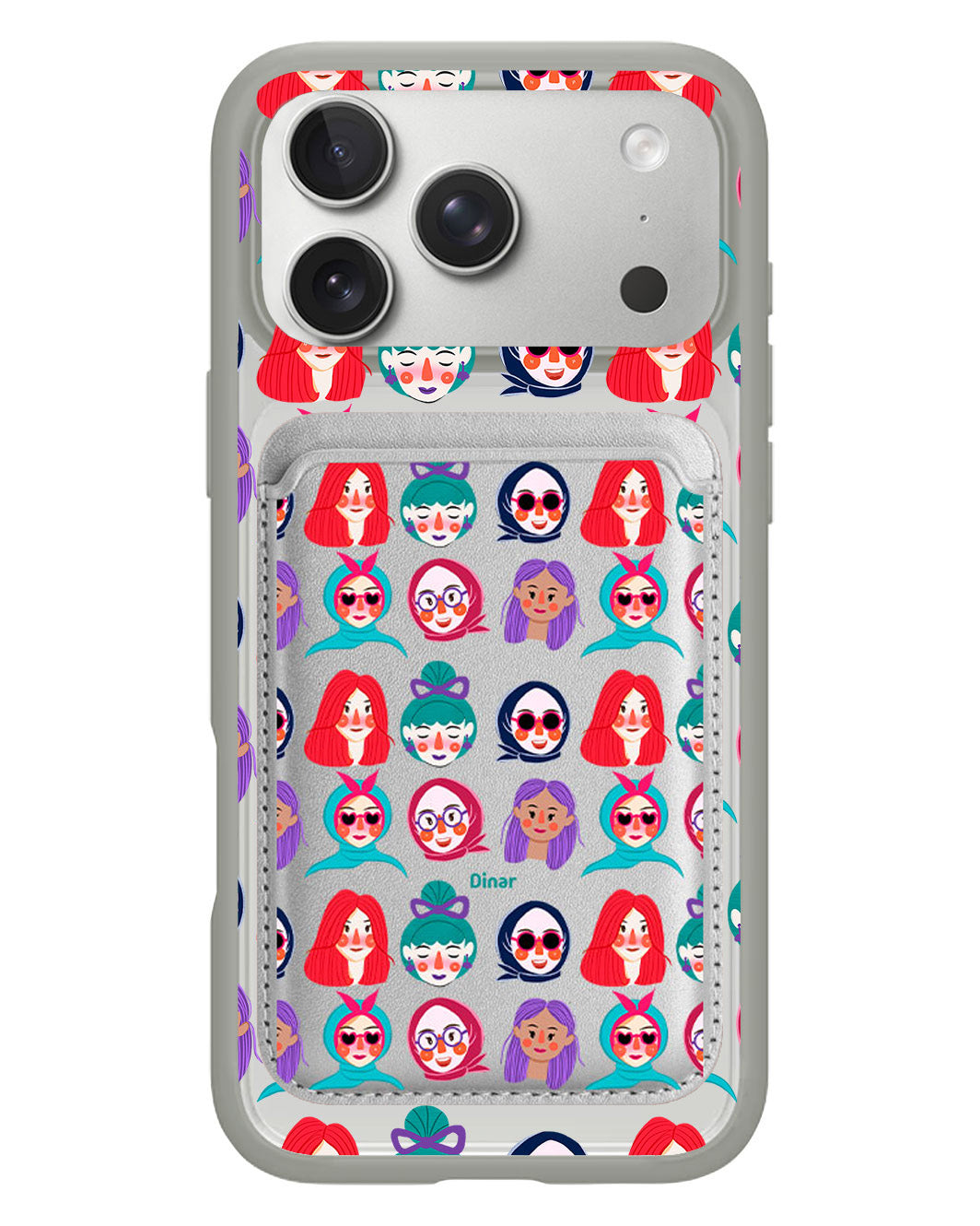 iPhone Magnetic Wallet Case - Cute Sweety Faces