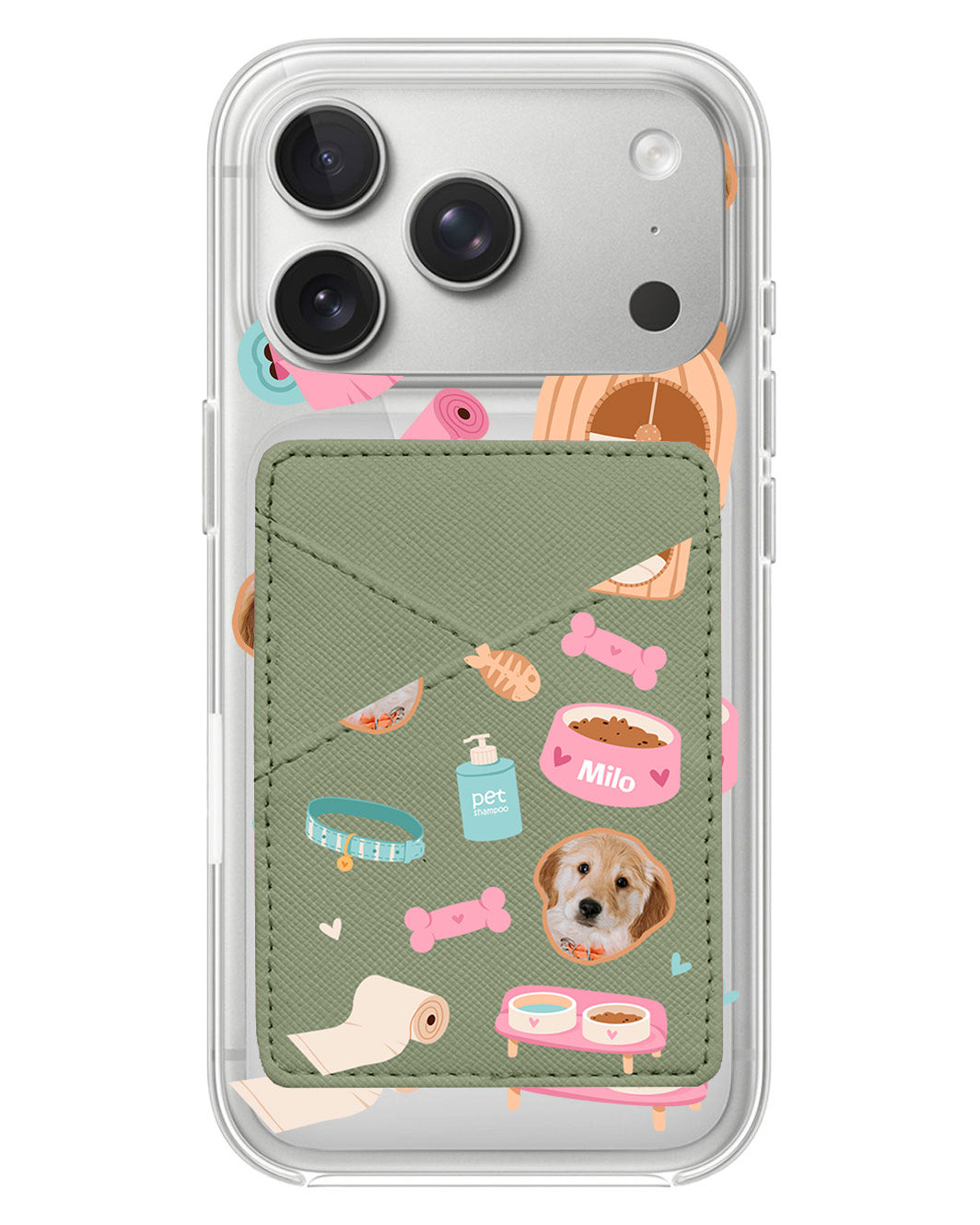 iPhone Phone Wallet Case - Pet Grid Puppy Life