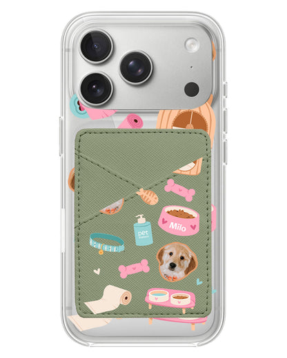 iPhone Phone Wallet Case - Pet Grid Puppy Life