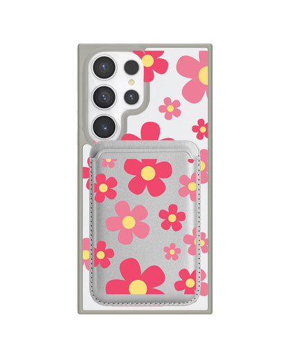 Android Magnetic Wallet Case - Daisy Blush