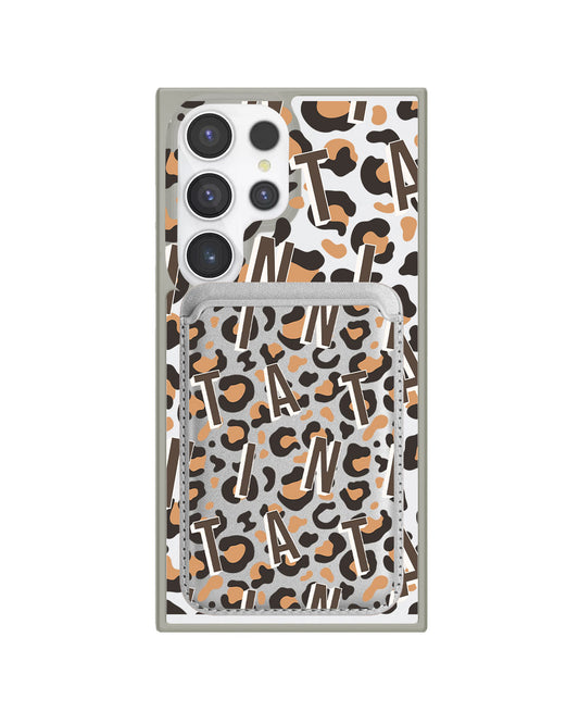Android Magnetic Wallet Case - Leopard Monogram 2.0