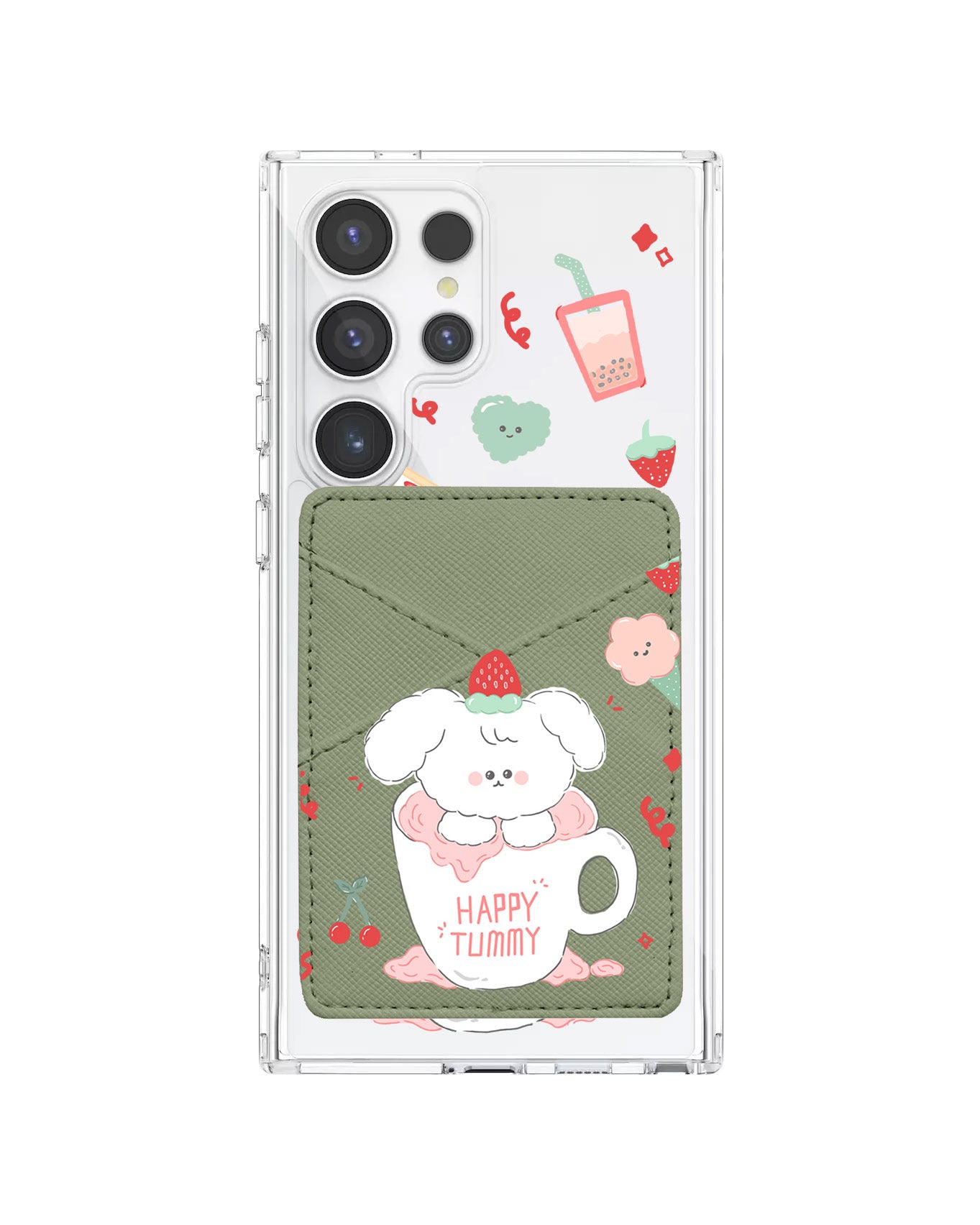 Android Phone Wallet Case - Happy Tummy