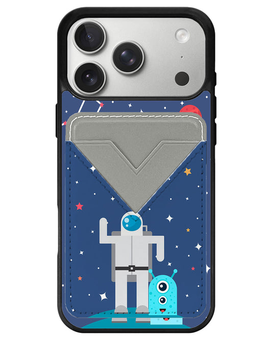 iPhone Avant Wallet Case - Blue Alien