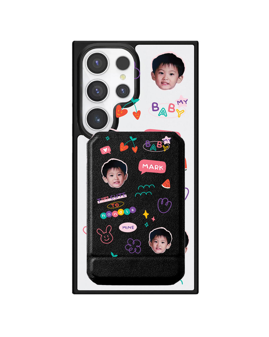 Android Magnetic Multifold Wallet - Face Grid
