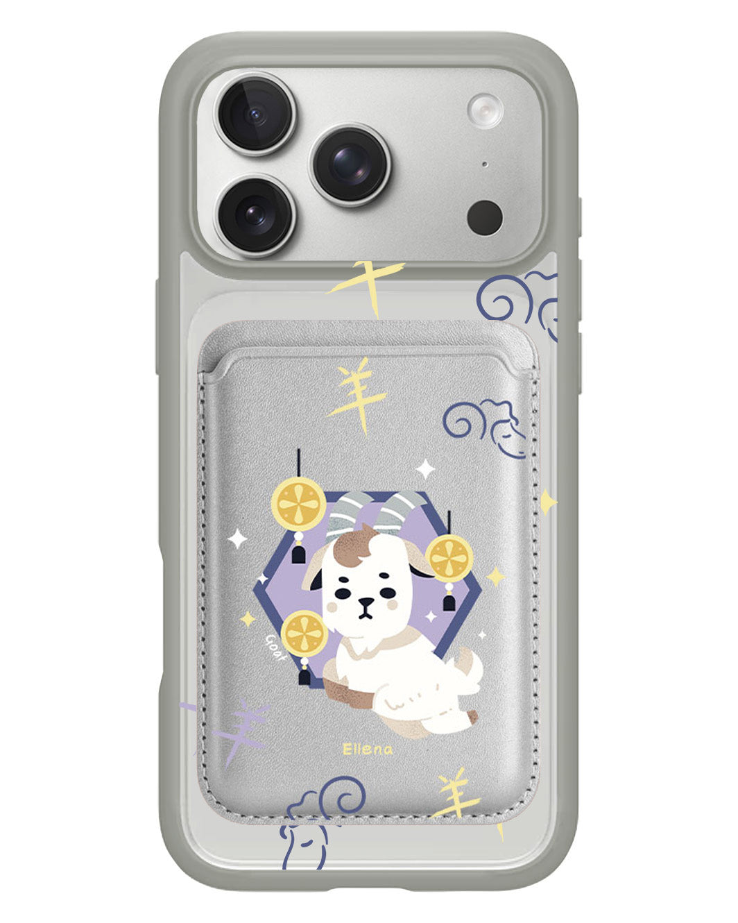 iPhone Magnetic Wallet Case - Goat (Chinese Zodiac / Shio)