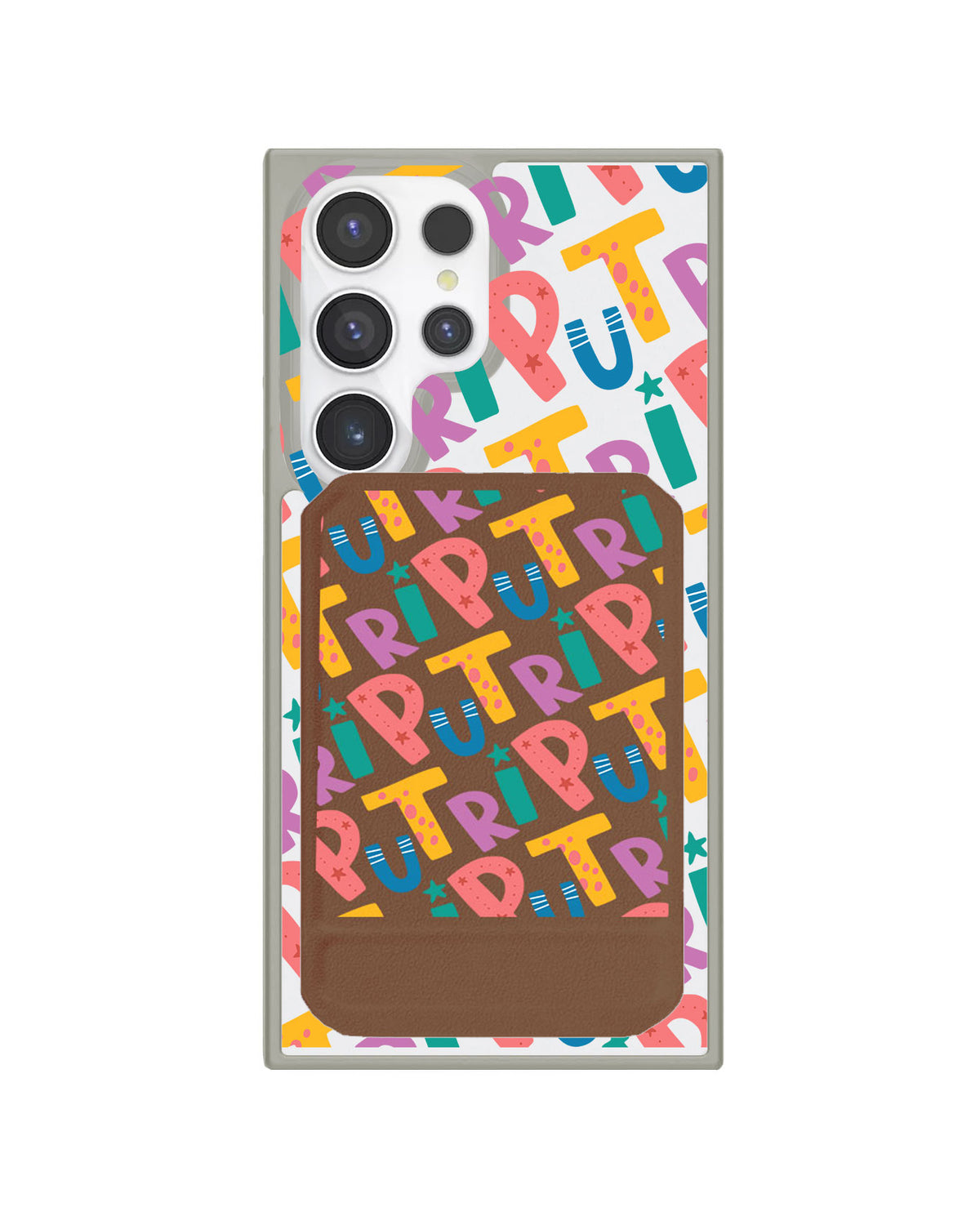 Android Magnetic Multifold Wallet - Playful Monogram 4.0