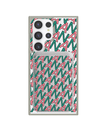 Android Magnetic Wallet Case - Initial Monogram 7.0