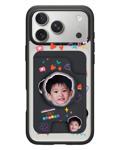iPhone Magpop Wallet - Face Grid