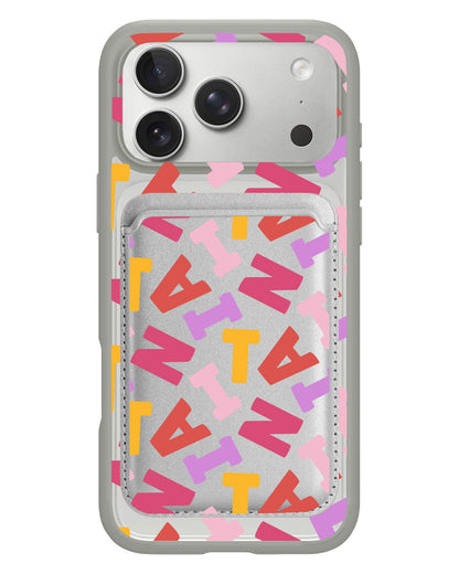 iPhone Magnetic Wallet Case - Scattered Monogram 1.0