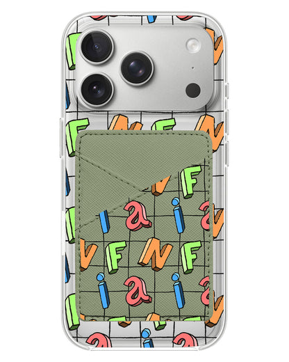 iPhone Phone Wallet Case - Playful Monogram