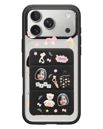 iPhone Magnetic Trifold Wallet Case - Face Grid Girl's Toys