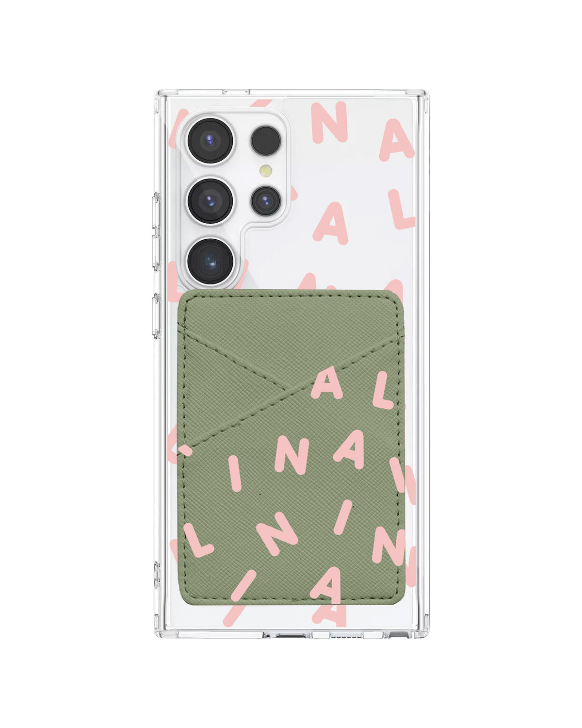 Android Phone Wallet Case - Monogram 2.0 Rosewater